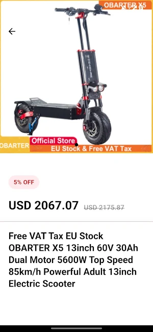 Cheap Electric Scooter Screenshot 1