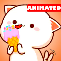 Animated Mochi Peach Cat Stickers for WhatsApp