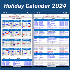 Holiday Calendar 2024 Screenshot 1