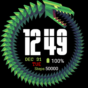 Animated Snake Life Watch Face Screenshot 2