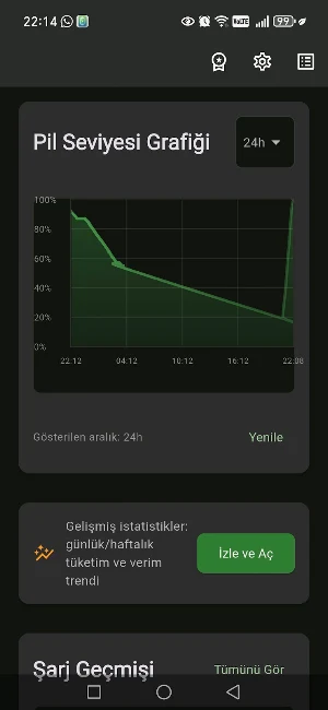 Batarya Döngü Takip Screenshot 1