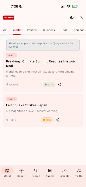 LocalNewsBreaker Screenshot 1