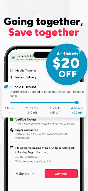 TicketX: No Hidden Fee Tickets Screenshot 1