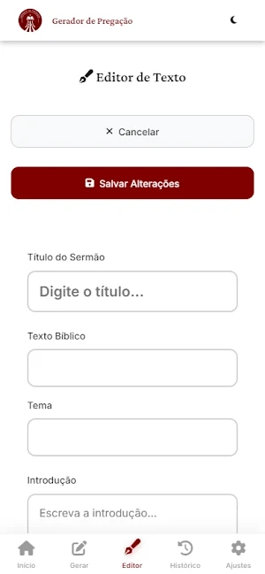 Gerador de Pregação Screenshot 3
