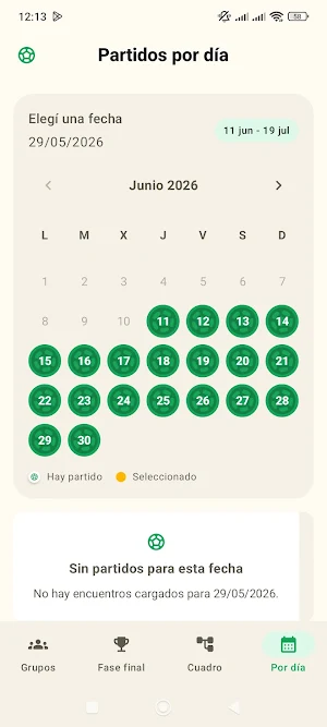 Fixture Mundial 2026 Screenshot 3