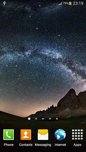 Night Sky Live Wallpaper Screenshot 0
