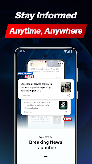 News Launcher: Daily Headlines Screenshot 0