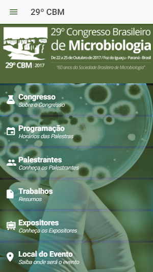 29º Congresso Brasileiro de Microbiologia Screenshot 0