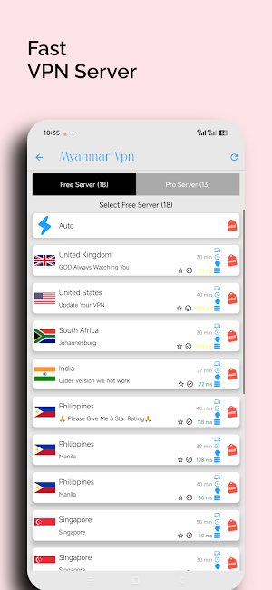 Myanmar VPN - Get Myanmar IP Screenshot 2