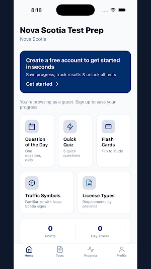 Nova Scotia Test Prep Screenshot 0
