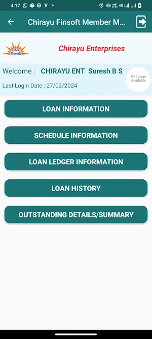 Chirayu Finsoft Member Module Screenshot 2