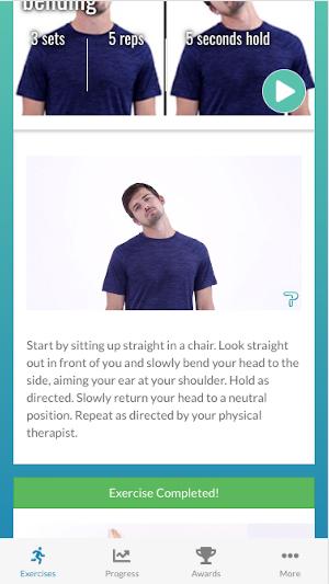 Team Rehab Home Exercise Screenshot 1