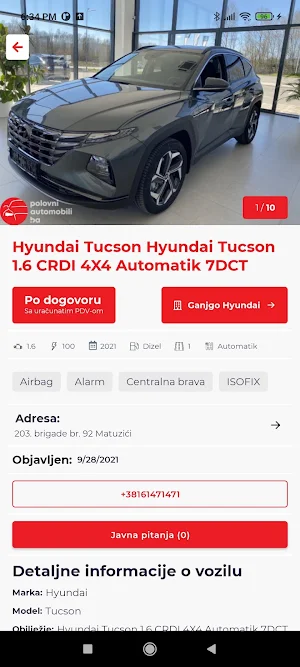 Polovni Automobili BiH Screenshot 2