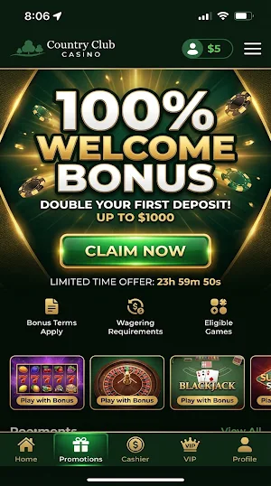 Country Club Casino Screenshot 0