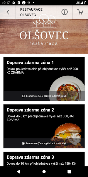 Restaurace Olšovec Jedovnice Screenshot 2