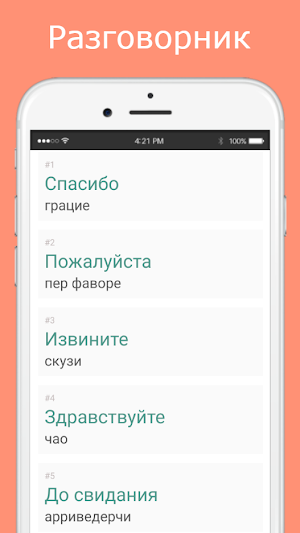 Русско-итальянский разговорник Screenshot 1