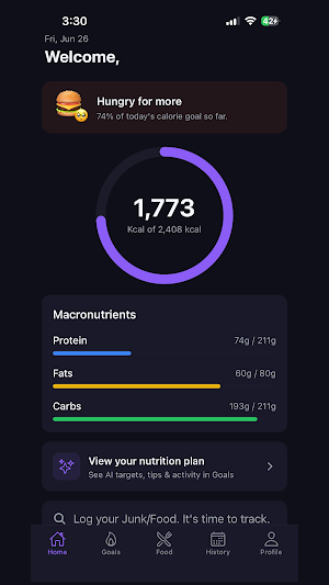 The Junk Food App Screenshot 0