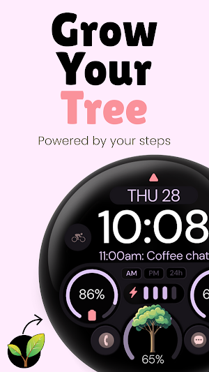 Digital Tree v2 watch face Screenshot 0