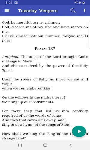 The Little office of the Blessed Virgin Mary Screenshot 0