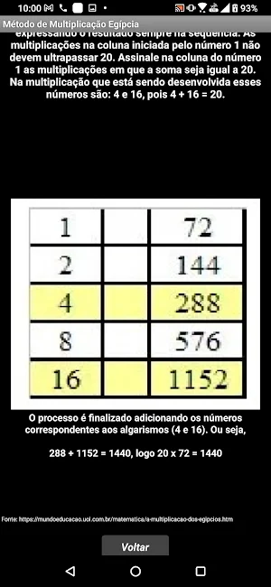 3100 AC -  Matemática Egípcia Screenshot 2