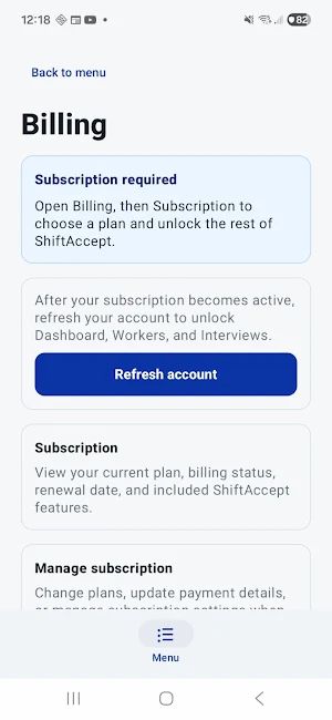 ShiftAccept Screenshot 1