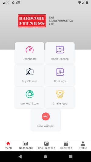 Hardcore Fitness Members Screenshot 1