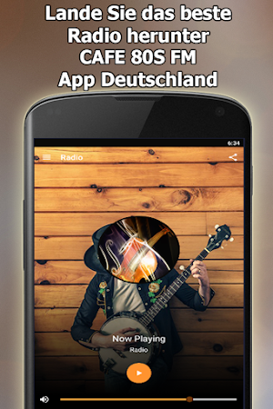 Radio CAFE 80S FM Online Kostenlos Deutschland Screenshot 1