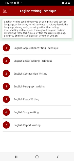 English Writing Technique Screenshot 0