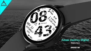 Amser Destroy Digi Watch Face Screenshot 2