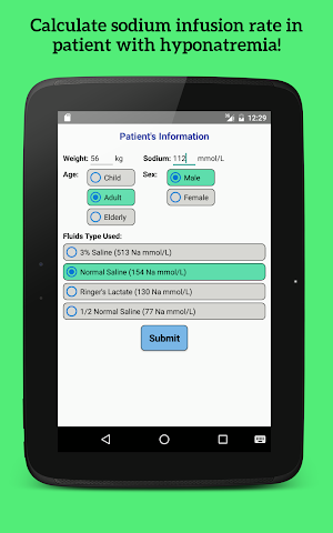 Hyponatremia Correction Calculator: Sodium Tracker Screenshot 2