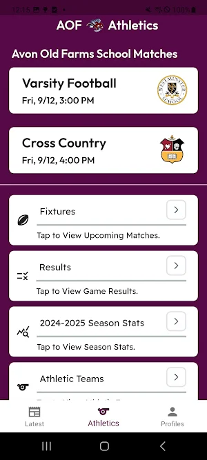 AOF Athletics Screenshot 3