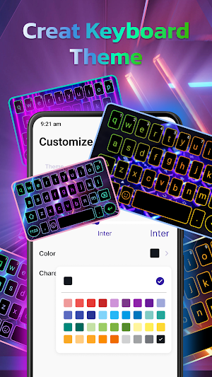 LED Neon Keyboard Theme Maker Screenshot 1