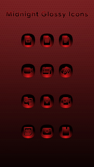 Midnight Glossy Red Icons Screenshot 1