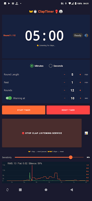 ClapTimer - BJJ Boxing Timer Screenshot 2
