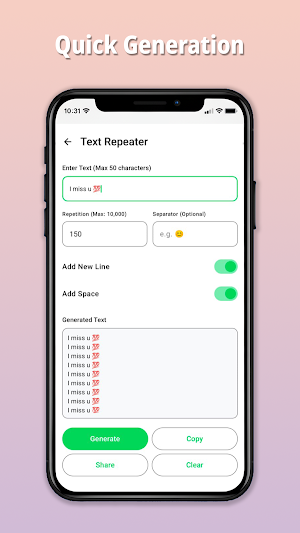 Text Repeater: Repeat Text Pro Screenshot 2
