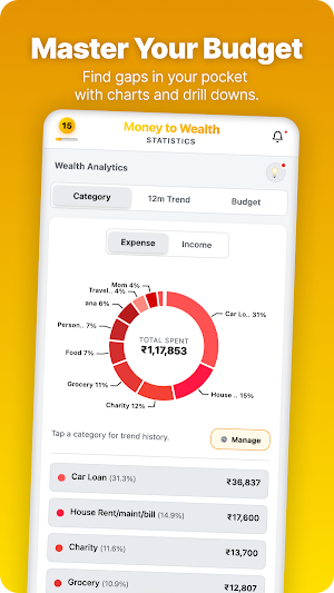 Money to Wealth: Net Worth Screenshot 2