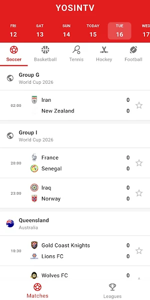 Yosin Tv - Live Sports Screenshot 2