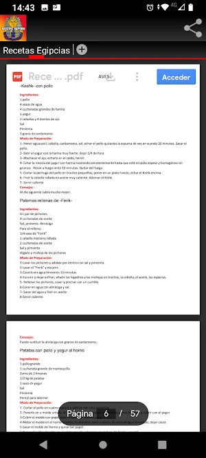 Recetas Egipcias Screenshot 3