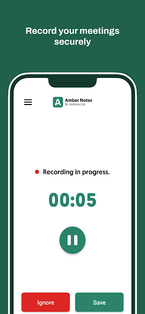 Amber Notes: AI Meeting Notes Screenshot 2