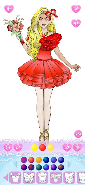 Wedding Coloring Dress Up - Games for Girls Screenshot 1