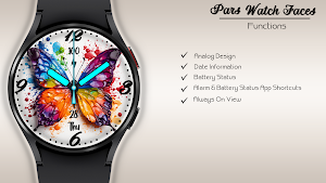 Butterfly Analog Watch Face Screenshot 3