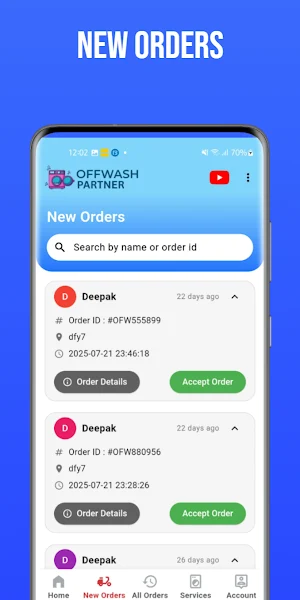Offwash Partner Screenshot 1