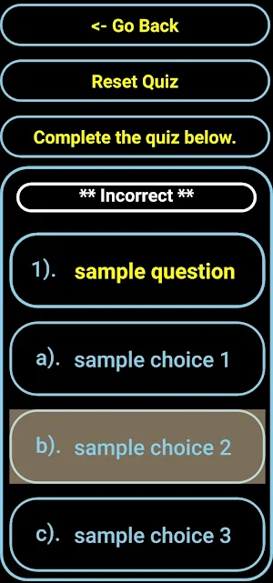 Study Quiz (standard) Screenshot 2