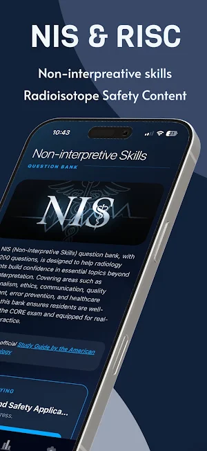 Radiology Core QBank: NIS RISC Screenshot 1