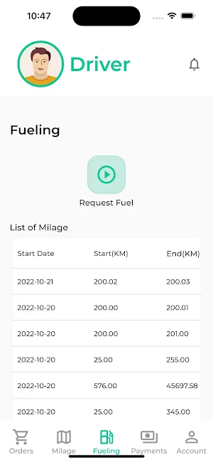 Dafric Driver App Screenshot 1