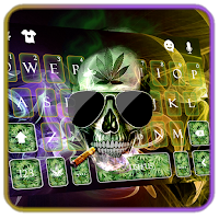 Smoking Skull Keyboard Theme