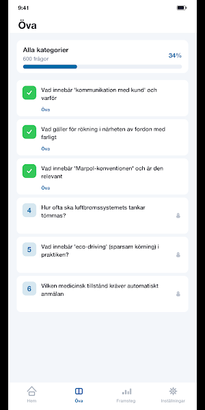 YKB Yrkeskompetensbevis QCM Screenshot 1