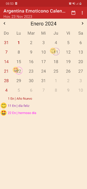 Argentina Calendario - Emoji Screenshot 0