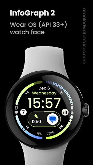 InfoGraph 2: Wear OS 4 face Screenshot 0