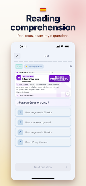 DELE Exam A2 B1 B2 · Spanish Screenshot 1